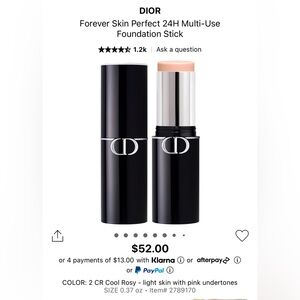 Dior Forever Skin Perfect 24H Multi-Use Foundation Stick - Cool Rosy 2CR